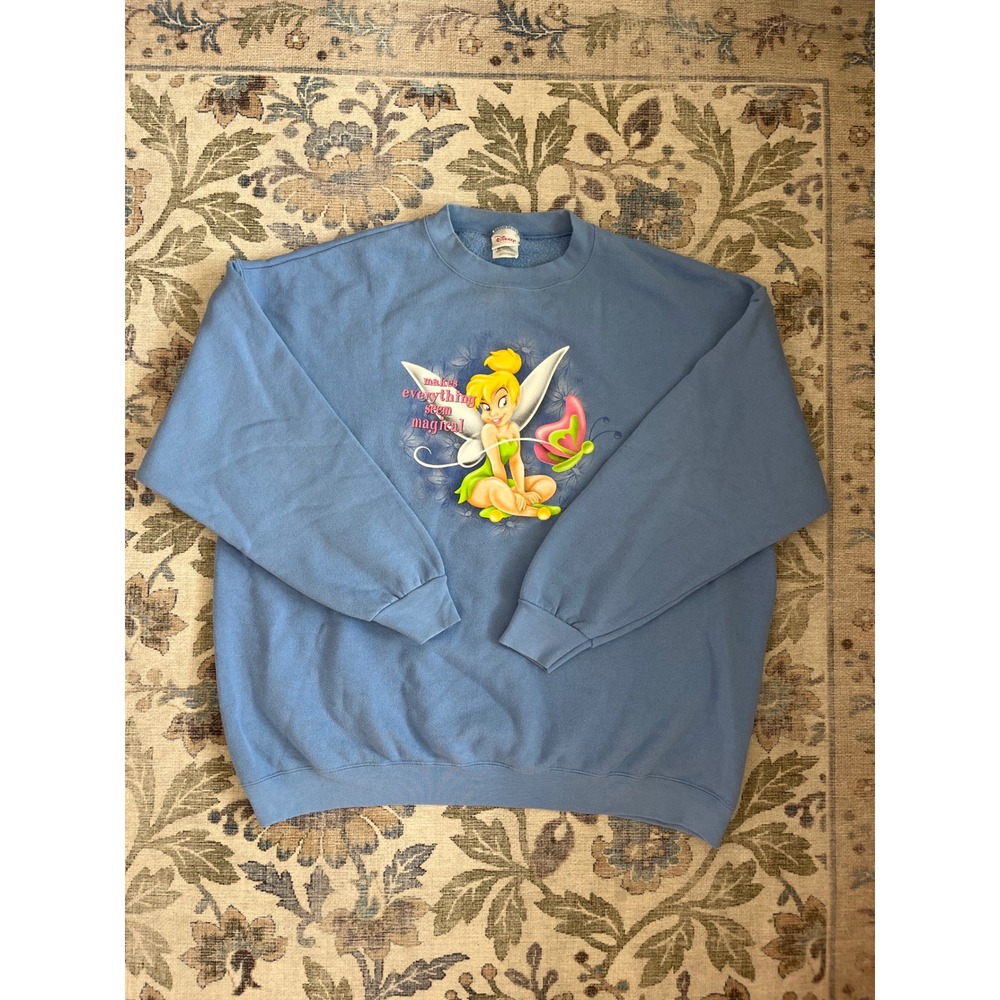 Disney Store Sweatshirt Women 3XL Blue Excellent Tinker Bell Magical Graphic